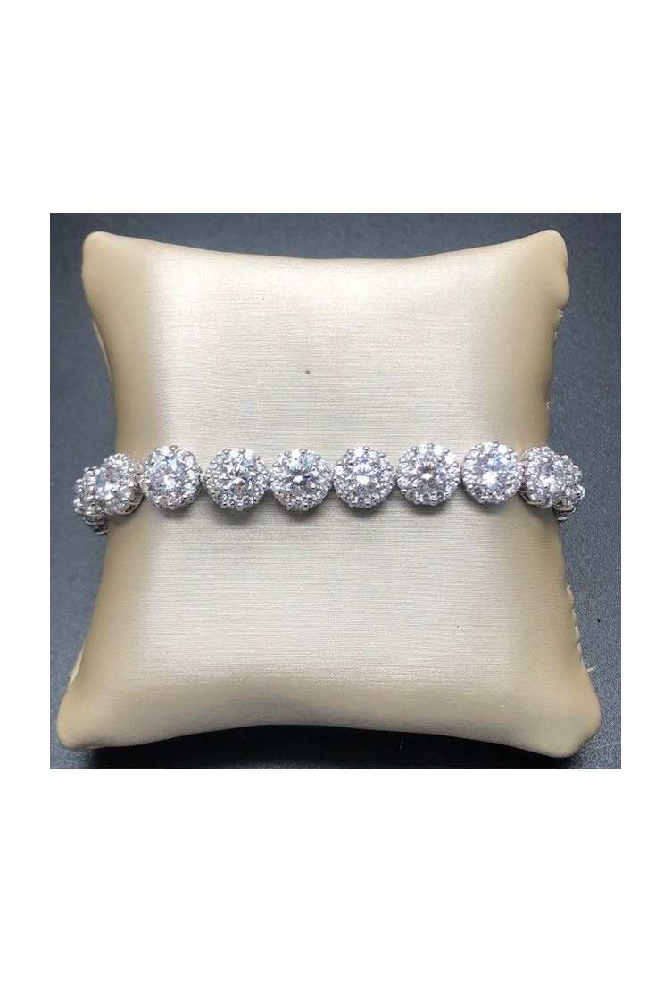 Pulsera plata 20 chatones