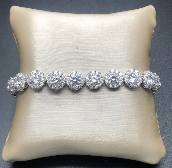 Pulsera plata 20 chatones