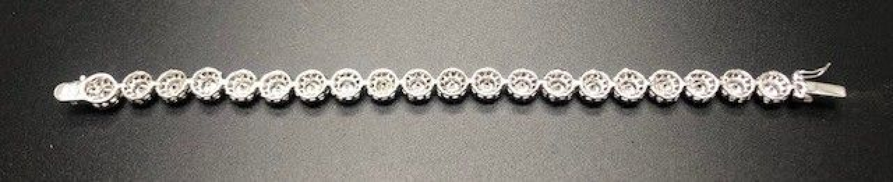 Pulsera plata 20 chatones