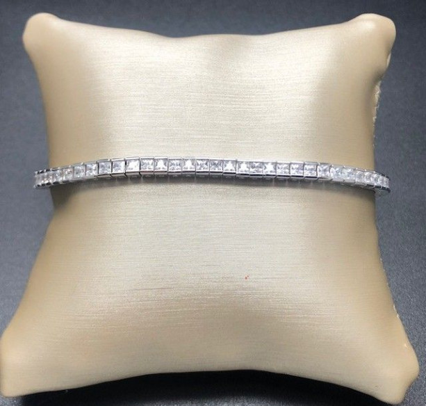 Pulsera plata fina circonitas