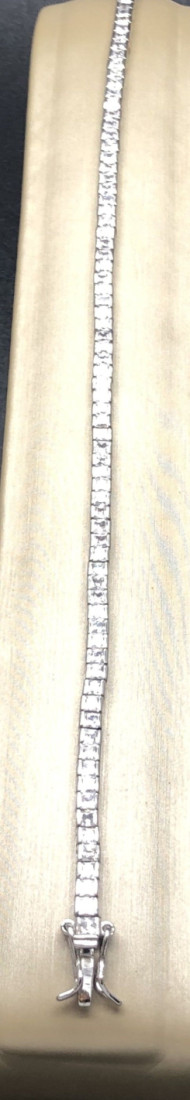 Pulsera plata fina circonitas
