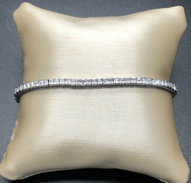 Pulsera plata fina circonitas