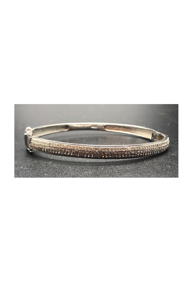 Pulsera plata rígida circonitas