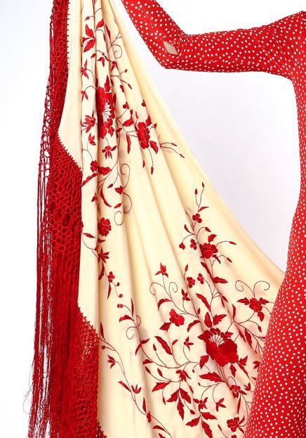 Mantón mano seda 140cm
