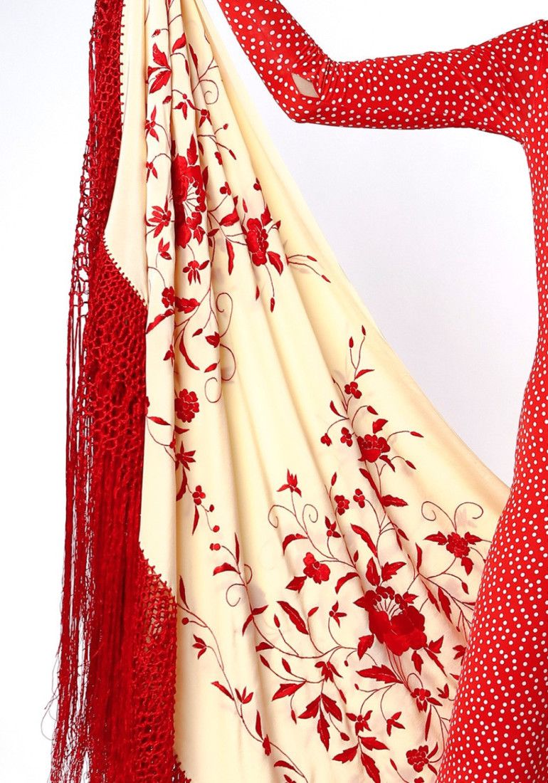 Mantón mano seda 140cm