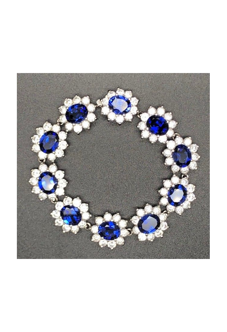 Pulsera zafiro plata