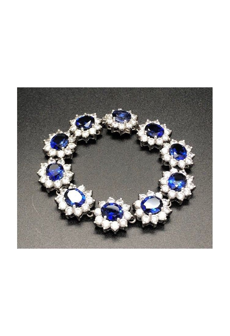 Pulsera zafiro plata