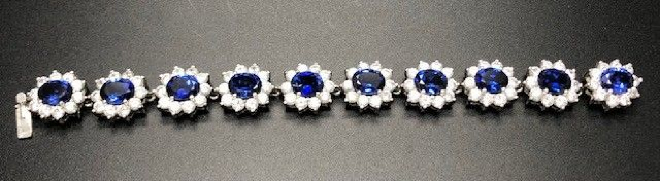 Pulsera zafiro plata