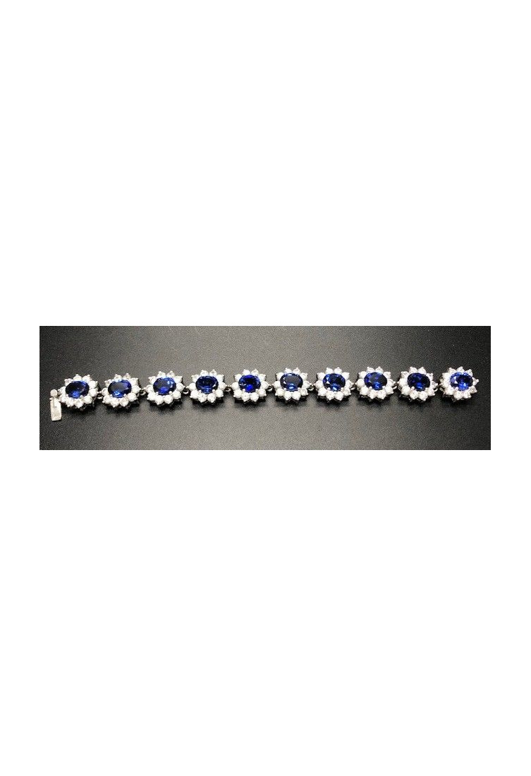 Pulsera zafiro plata