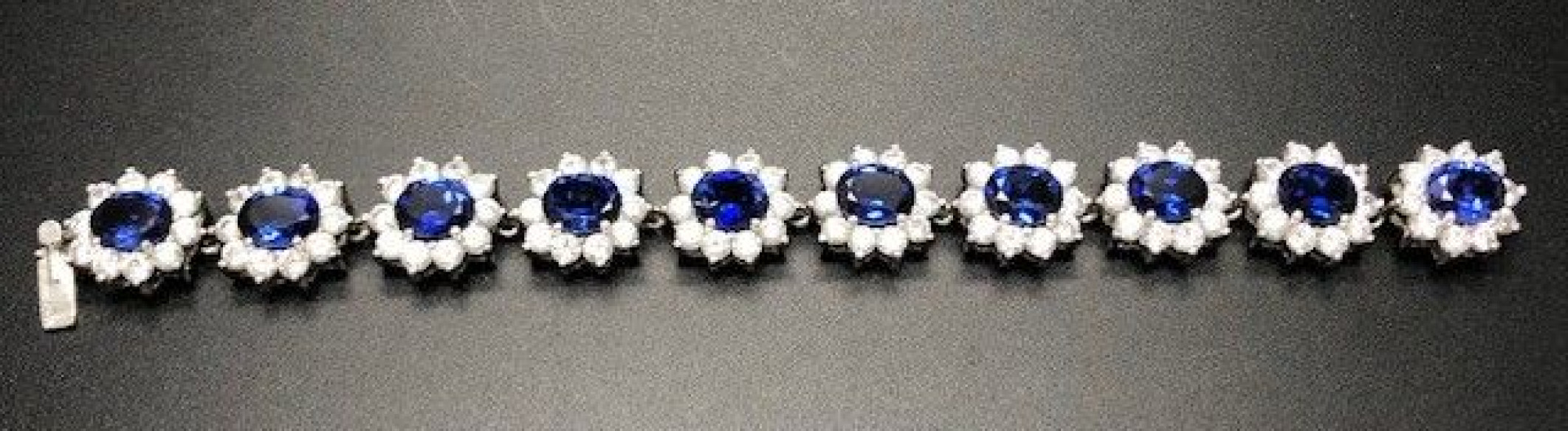 Pulsera zafiro plata