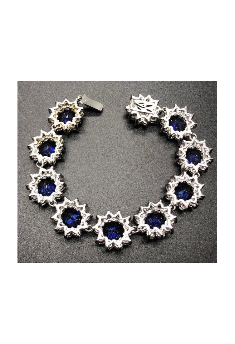 Pulsera zafiro plata