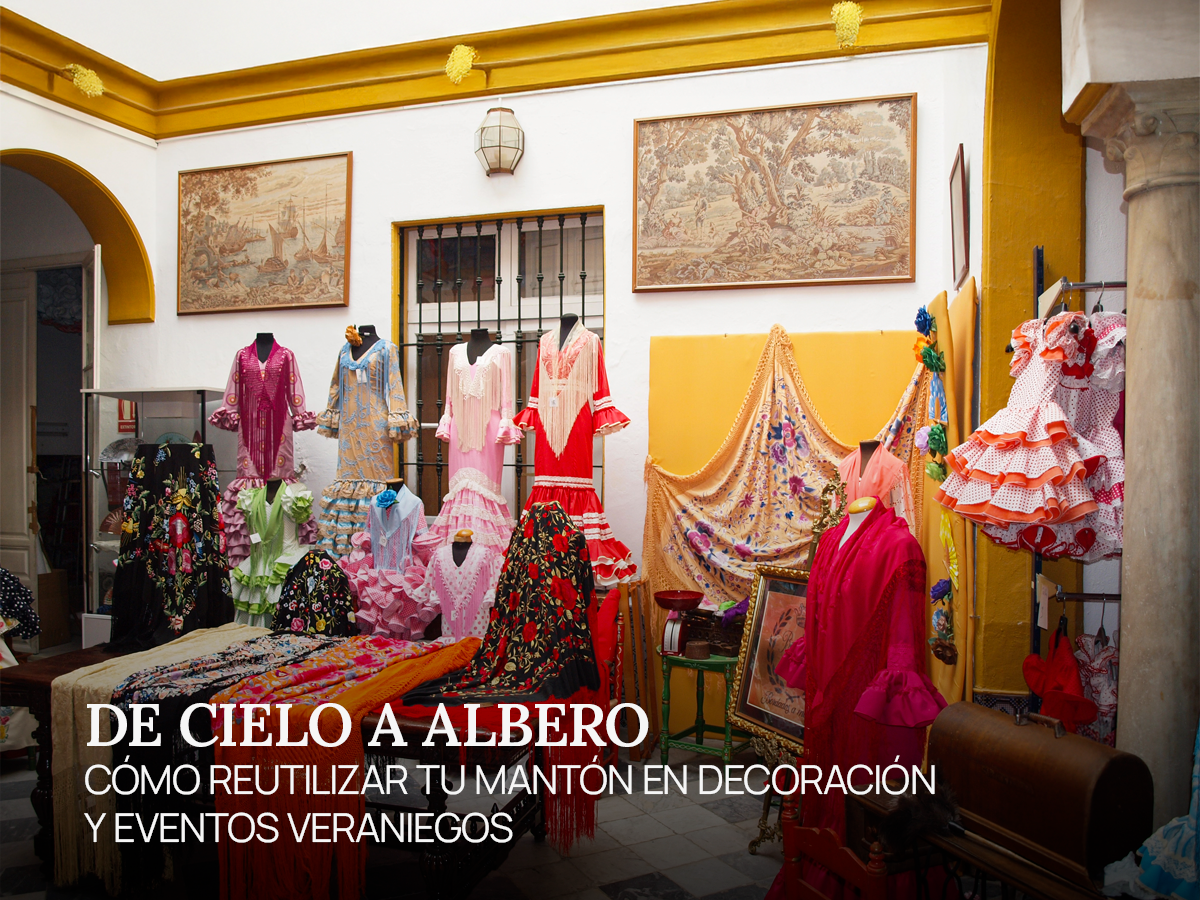 De cielo a albero: cómo reutilizar tu mantón en decoración y eventos veraniegos